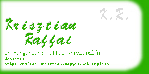 krisztian raffai business card